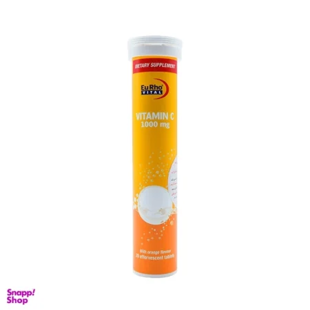 قرص جوشان ویتامین سی 1000 میلی گرم طعم پرتقال بسته 20 عددی